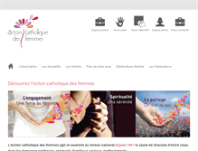 Tablet Screenshot of actioncatholiquedesfemmes.org